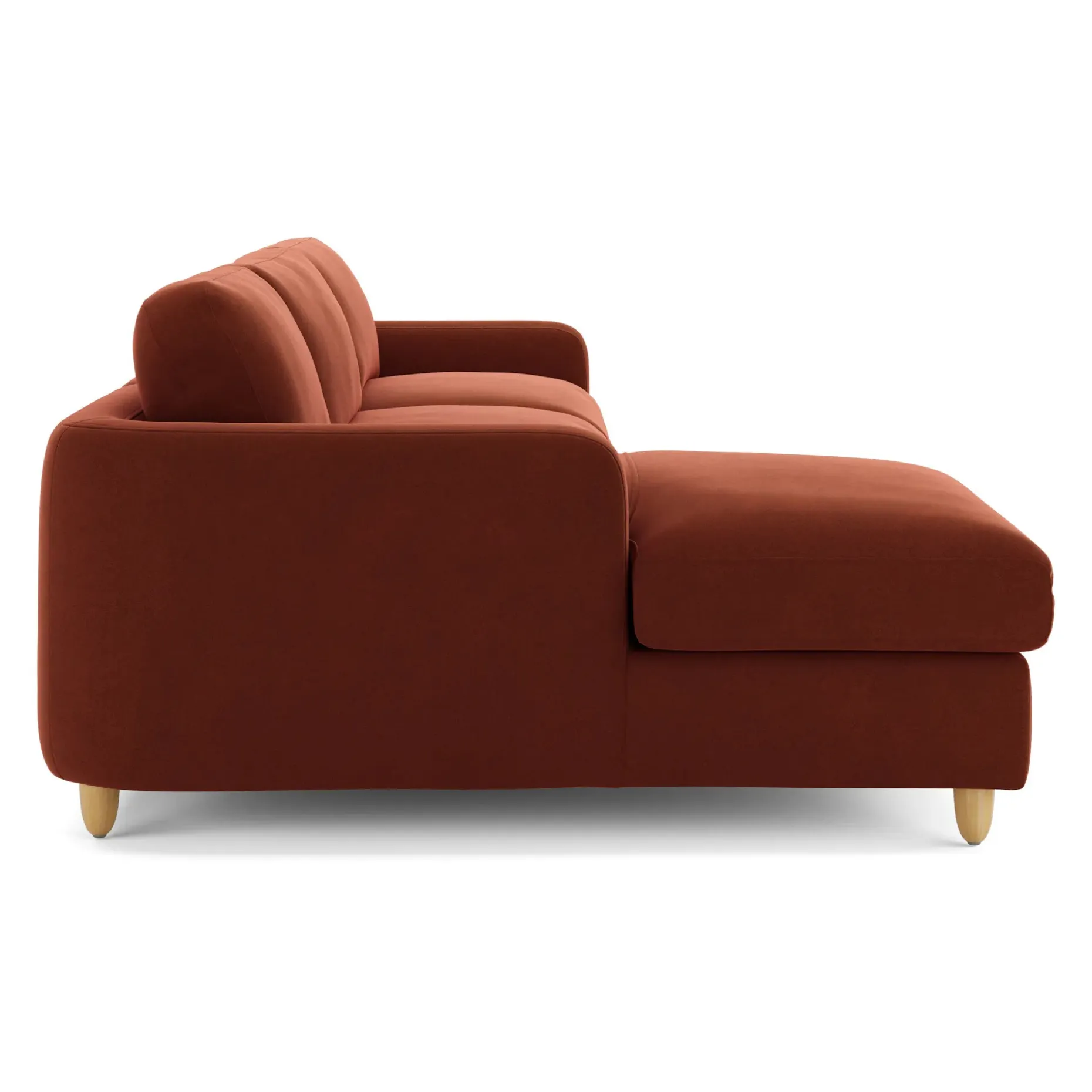 Vati 114" Velvet Left Storage Sleeper Sectional - Hale Rust