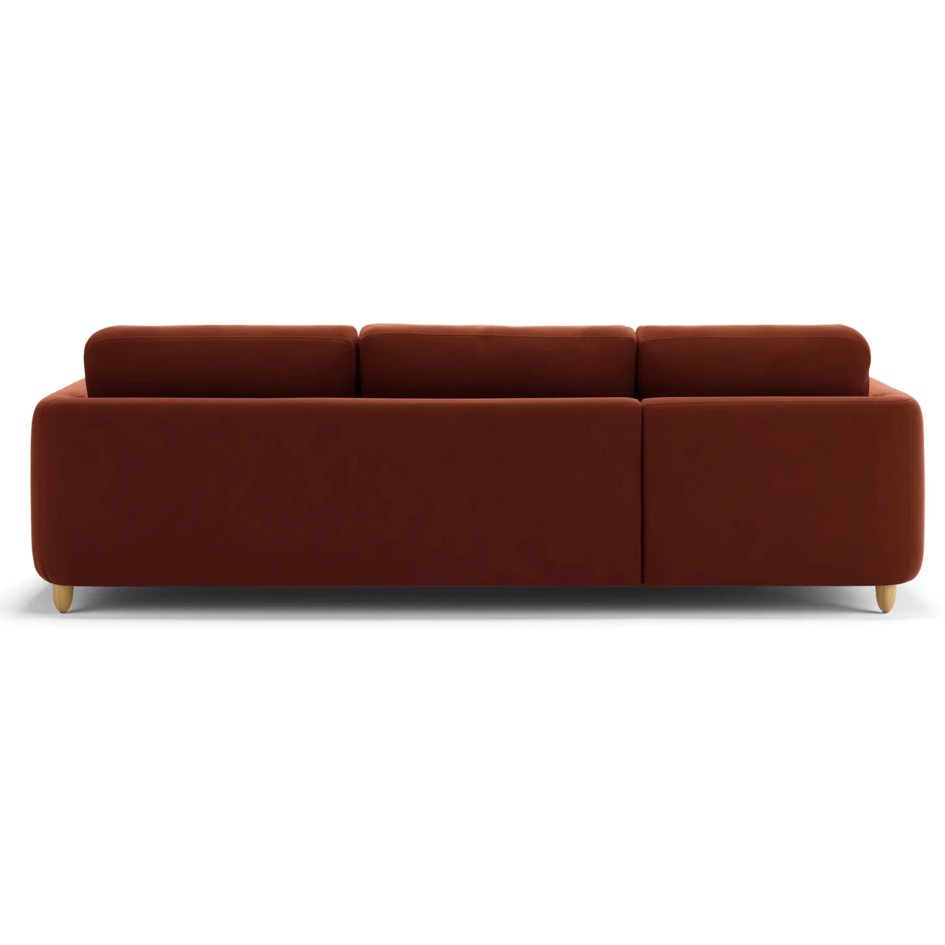 Vati 114" Velvet Left Storage Sleeper Sectional - Hale Rust