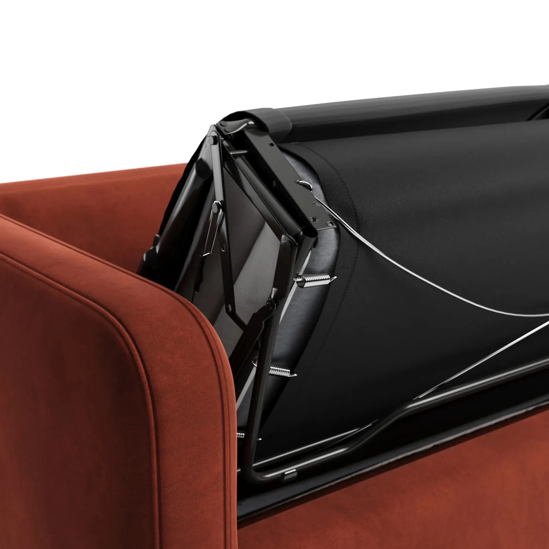 Vati 114" Velvet Right Storage Sleeper Sectional - Hale Rust