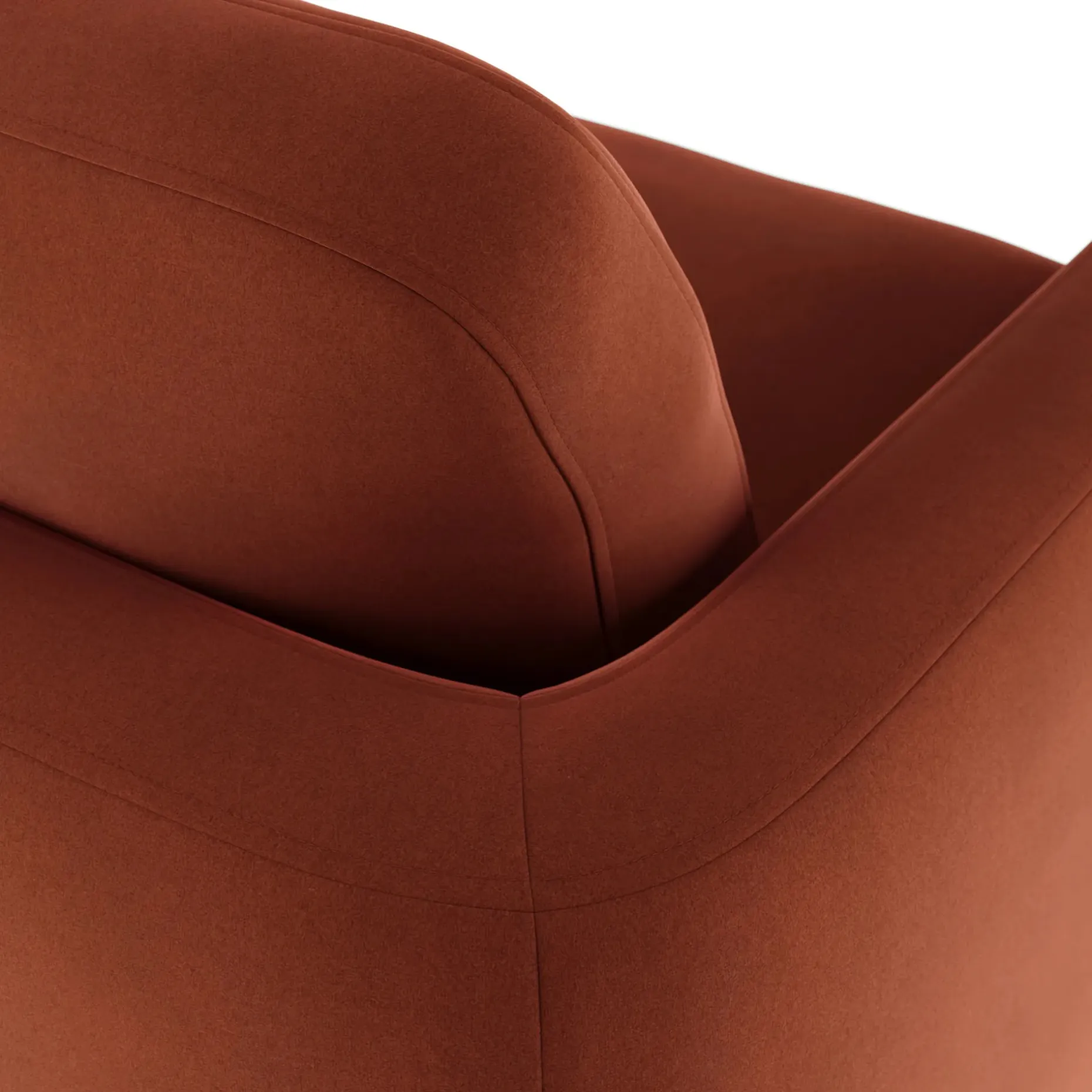 Vati 114" Velvet Right Storage Sleeper Sectional - Hale Rust
