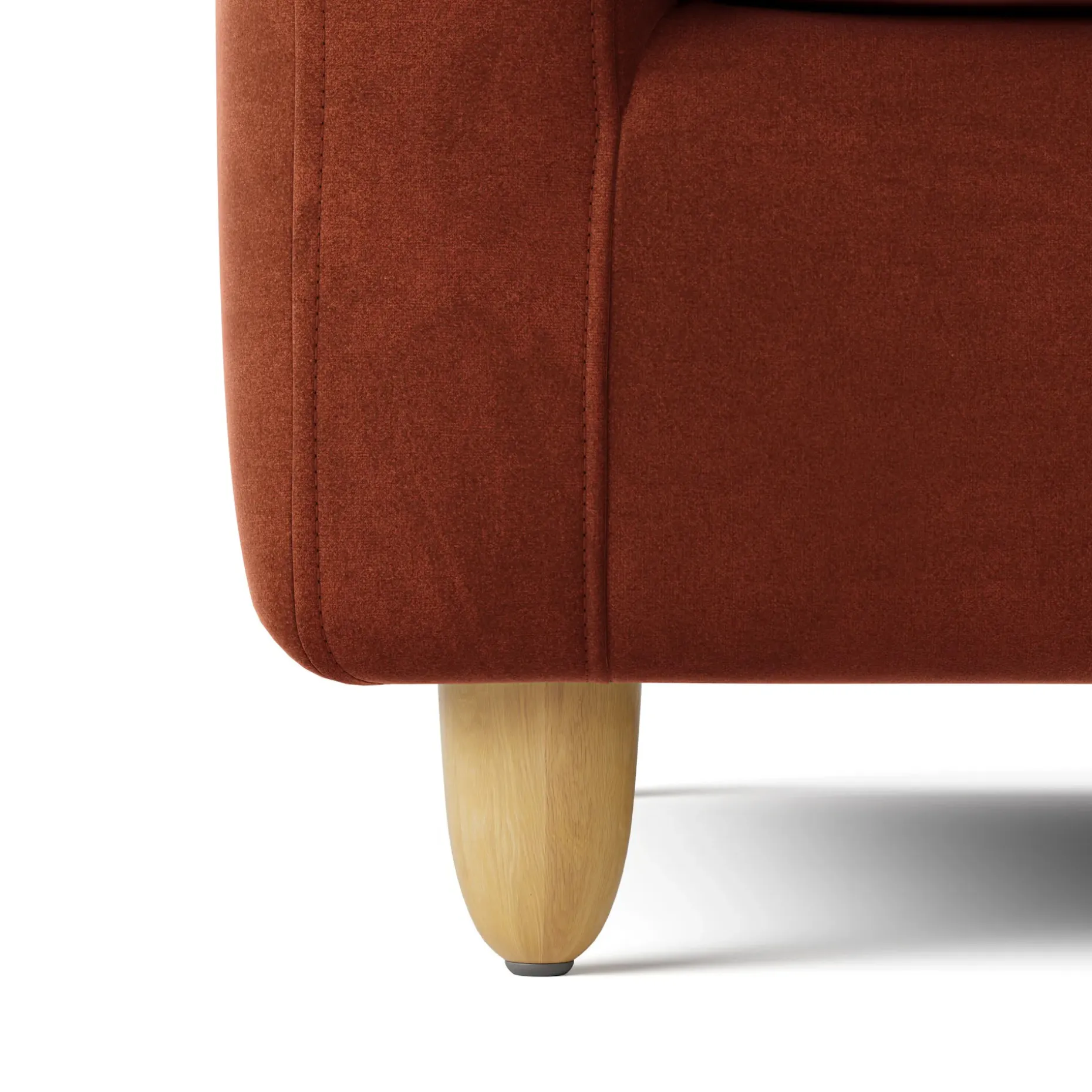 Vati 53" Velvet Sleeper Chair - Hale Rust