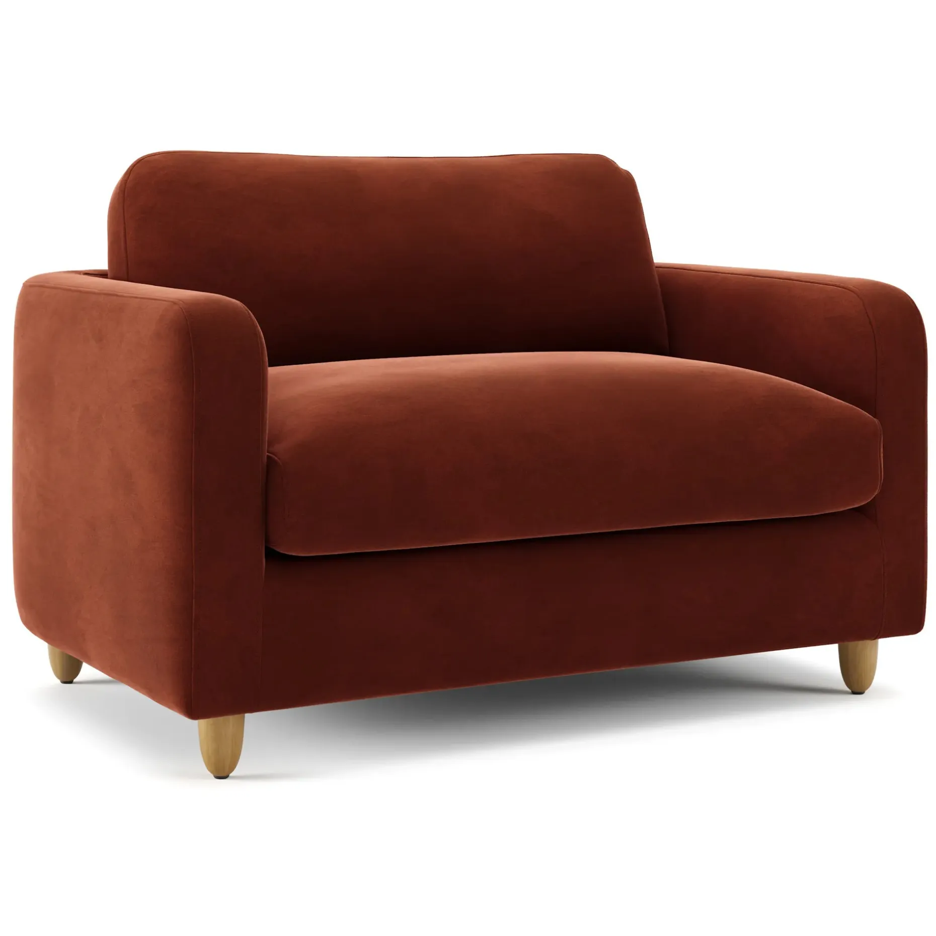 Vati 53" Velvet Sleeper Chair - Hale Rust