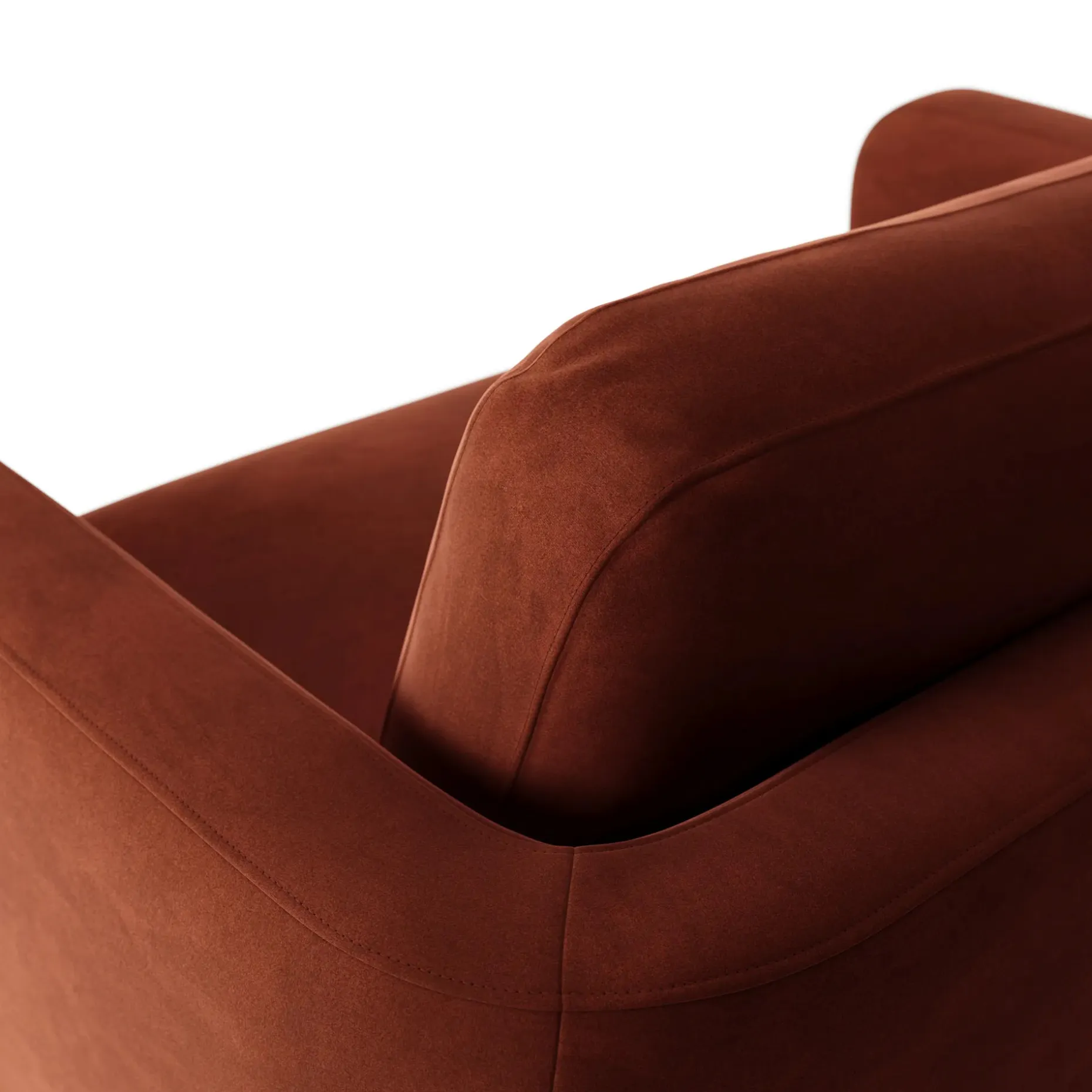 Vati 53" Velvet Sleeper Chair - Hale Rust