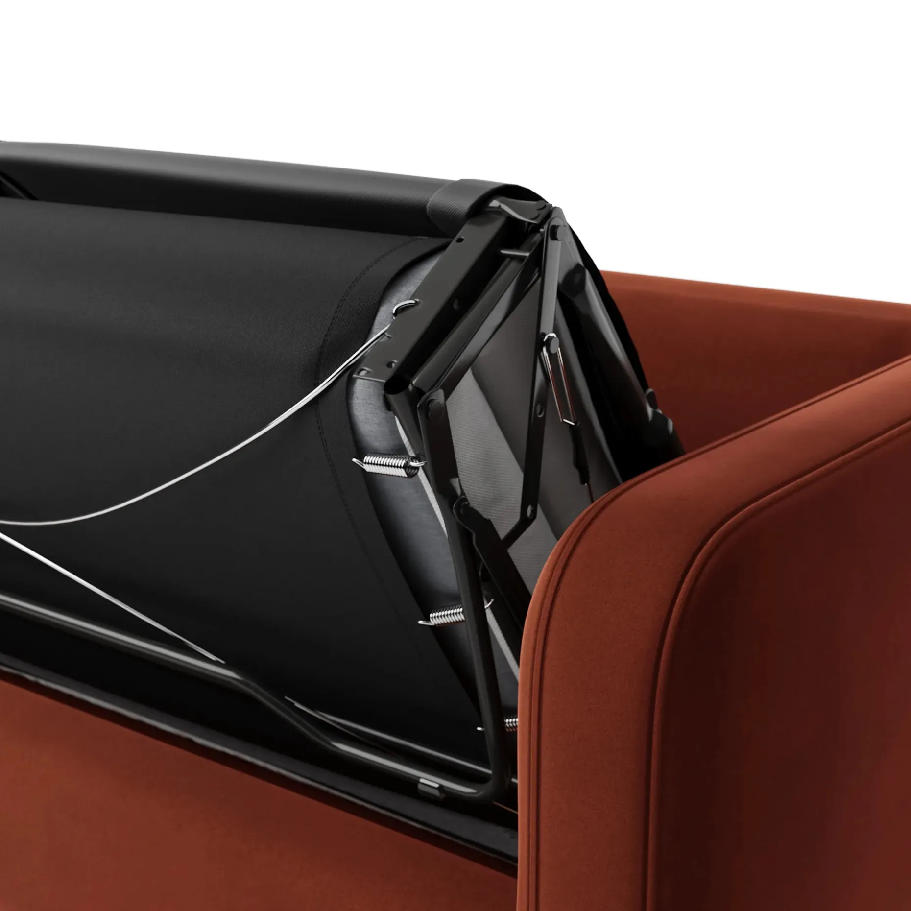 Vati 80" Velvet Sofa Bed - Hale Rust