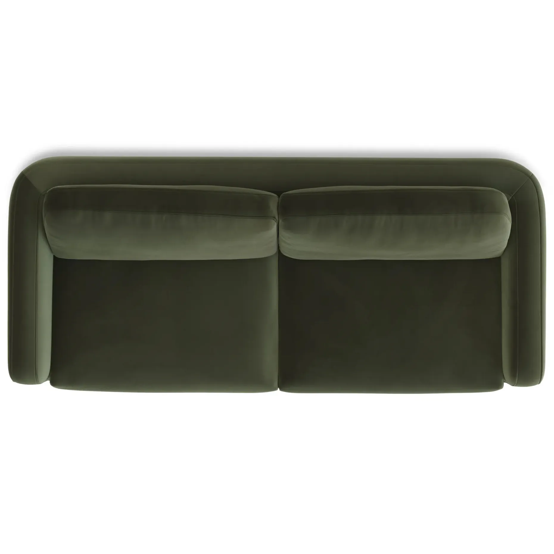 Vati 92" Velvet Sofa - Natural Oak and Hale Fir Green