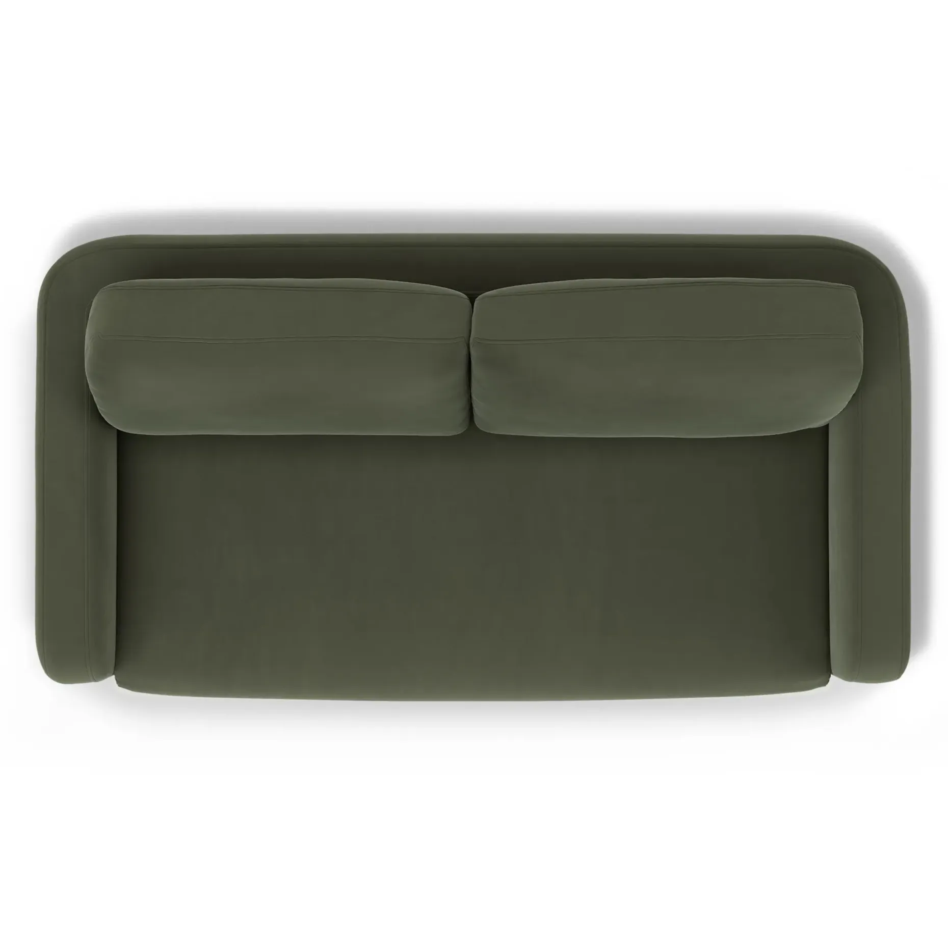 Vati 80" Velvet Storage Sofa - Natural Oak and Hale Fir Green