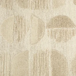 Waard 9 x 12 Rug - Beige Geometric Circle