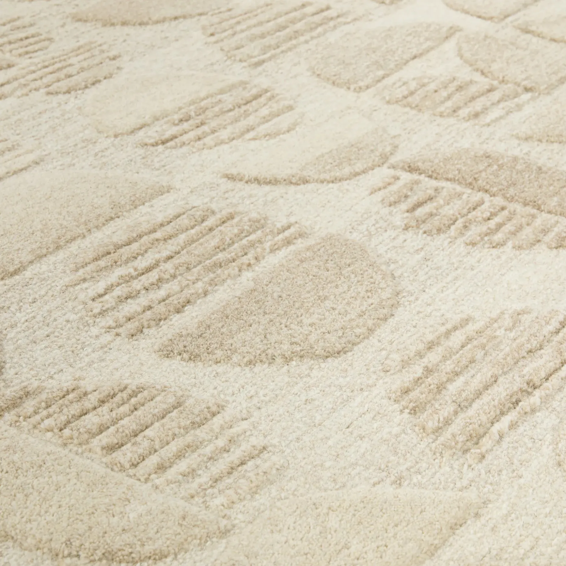 Waard 9 x 12 Rug - Beige Geometric Circle