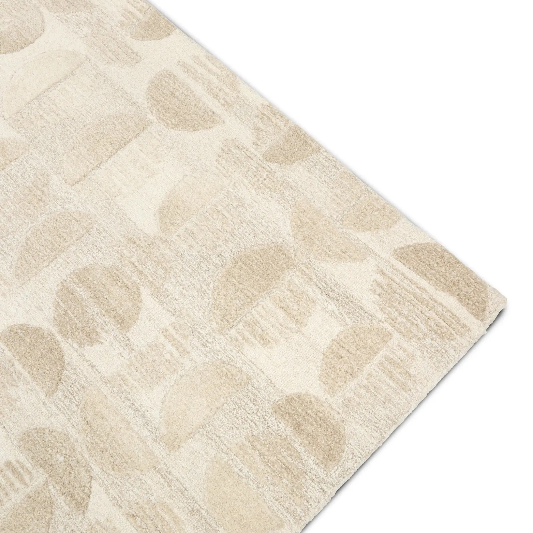 Waard 9 x 12 Rug - Beige Geometric Circle