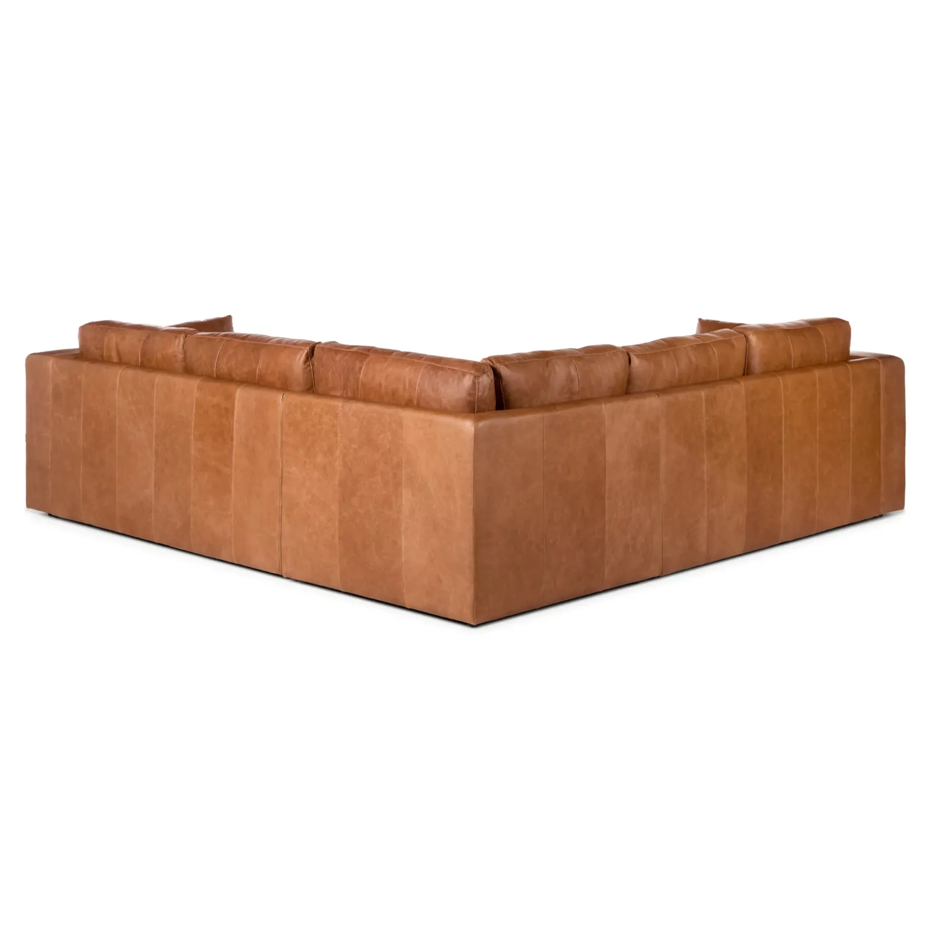 Whitmore 107" Leather Corner Sectional - Salerno Tan