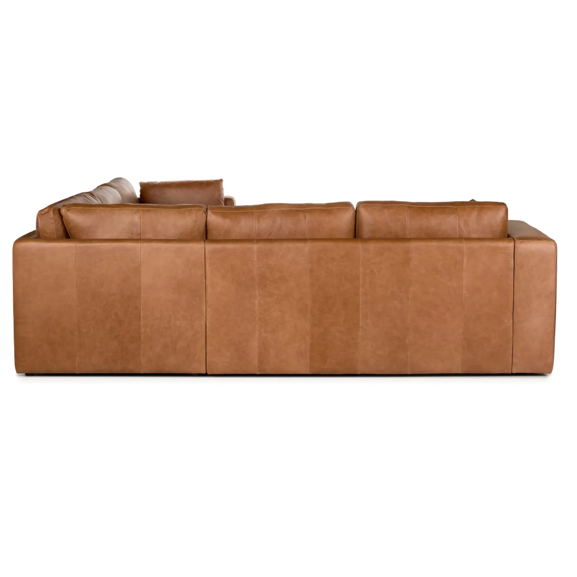 Whitmore 107" Leather Corner Sectional - Salerno Tan