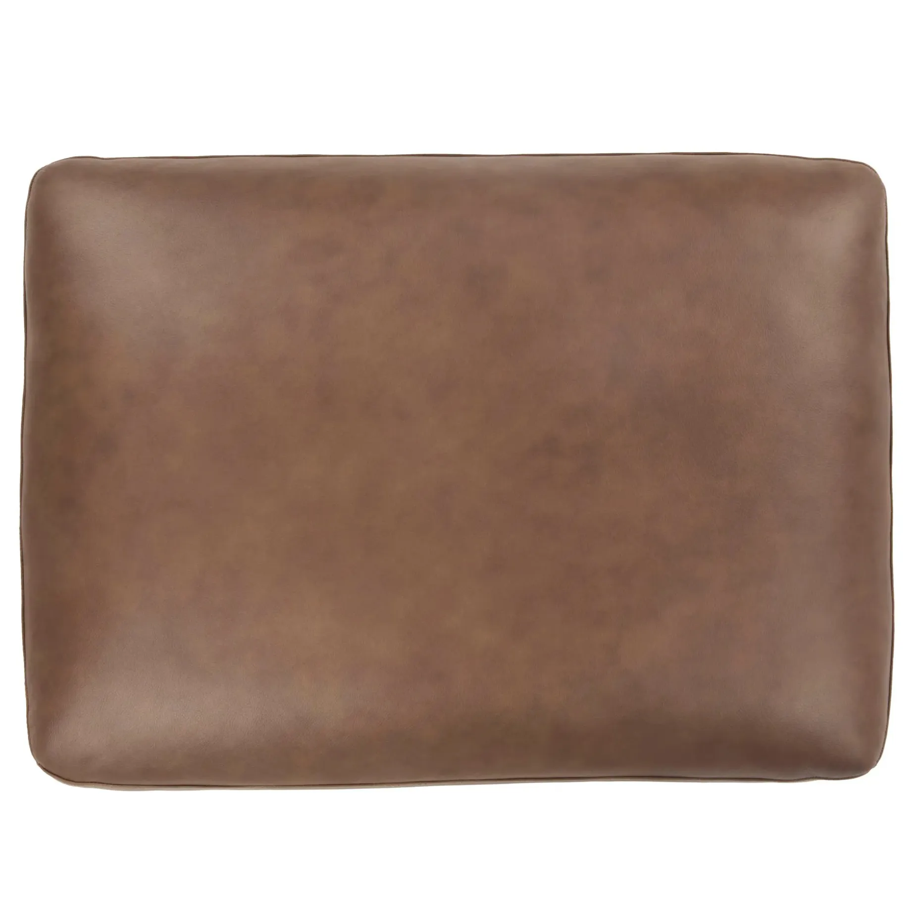 Whitmore 33" Leather Ottoman - Lucia Brown