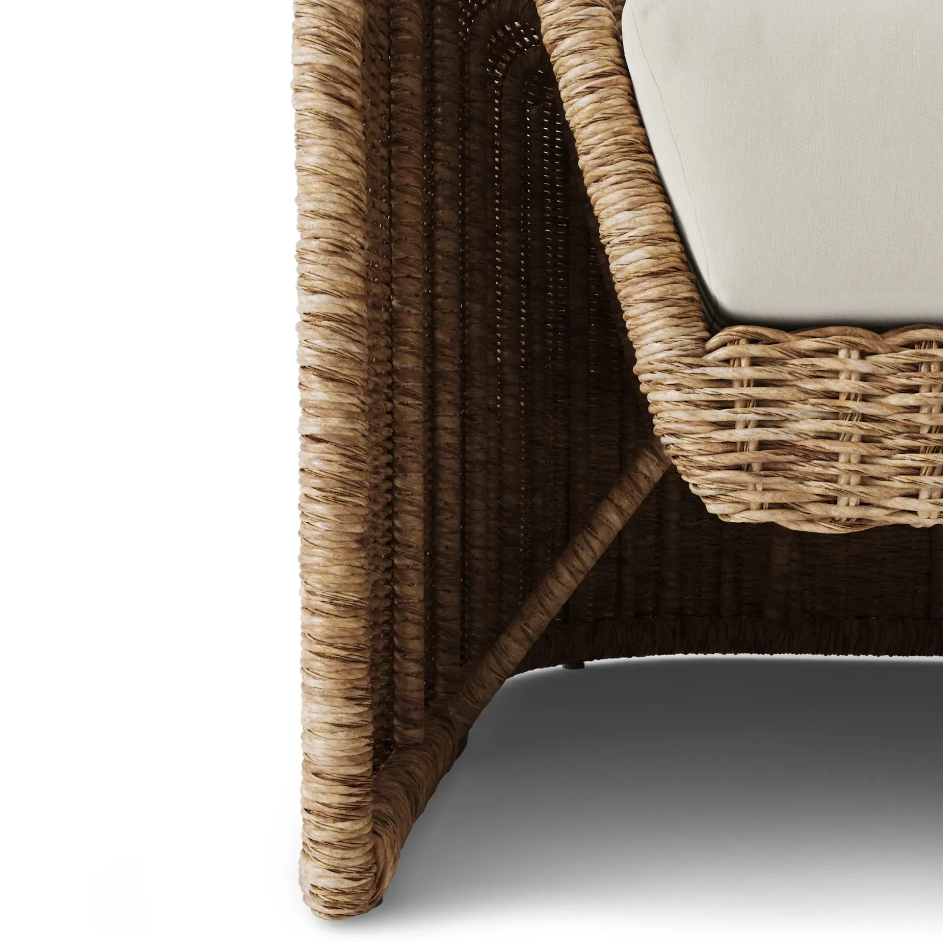 Willa 80" Outdoor Wicker Sofa Set - Dravite Ivory