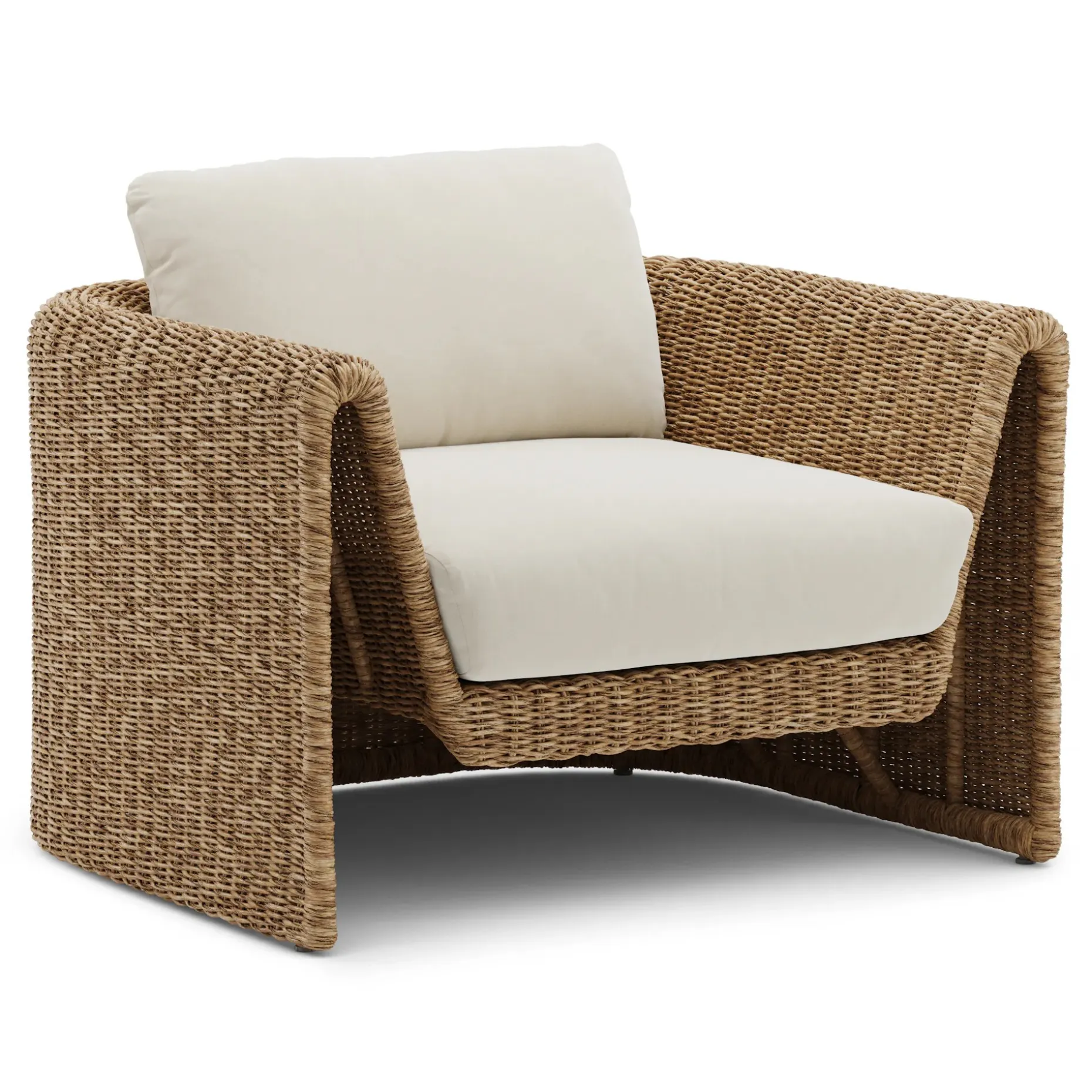 Willa 80" Outdoor Wicker Sofa Set - Dravite Ivory