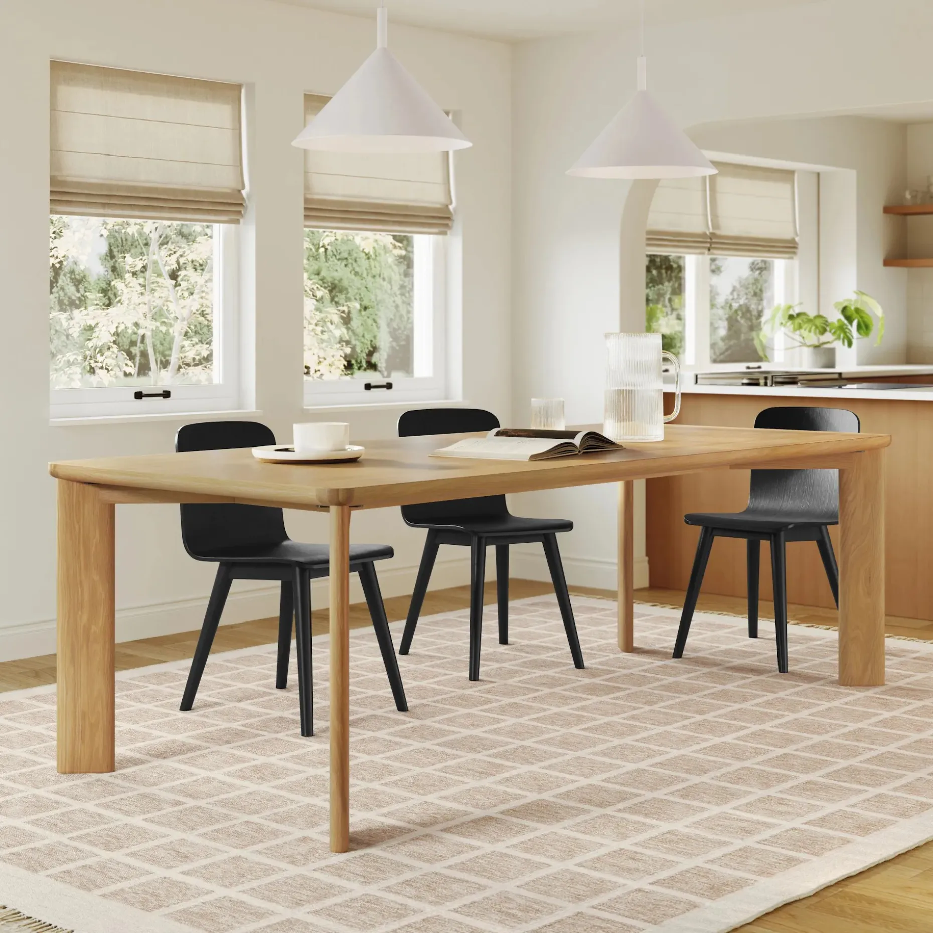 Yarik 92" Dining Table - Natural Oak