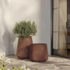 Zayd Short Indoor/Outdoor Planter - Molten
