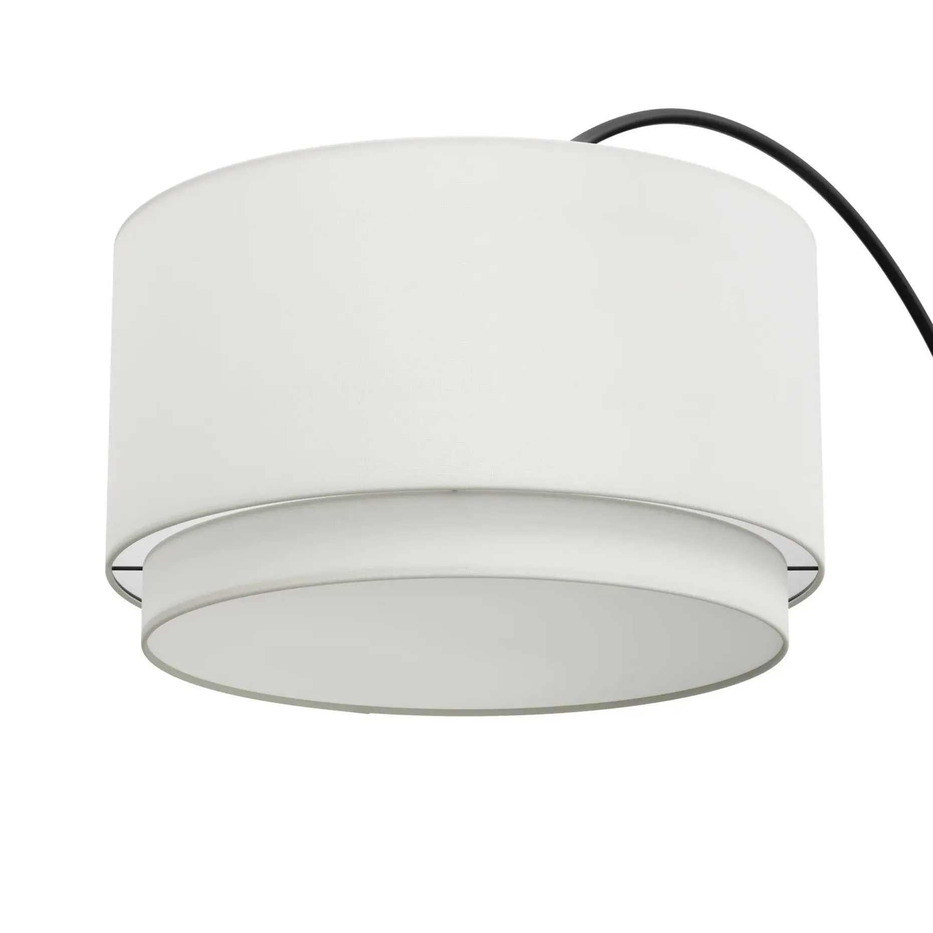 Zebu Small Linen Floor Lamp - Black